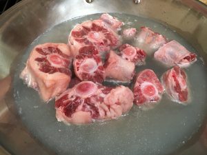 blanching oxtail