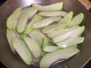 chayote simmering